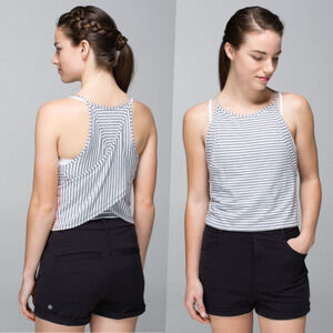 Lululemon High Neck Cross Back Sleeveless Crop Top 4 NWOT